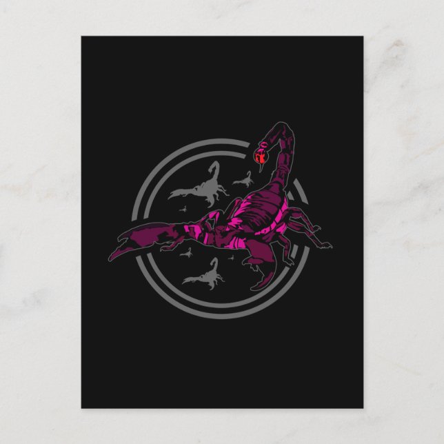Rosa Scorpion Vykort (Framsida)
