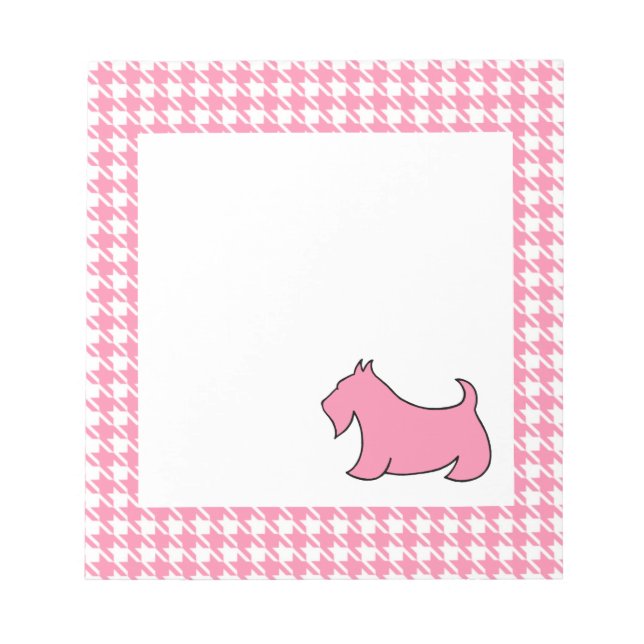 Rosa Scottish Terrier School Anteckningsblock Gift (Framsida)