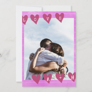 Rosa Scrapbook Photo Valentine Day Card Julkort