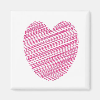 Rosa Scribble Heart Magnet
