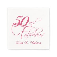 Rosa Script 50 och Fabulous! Födelsedag