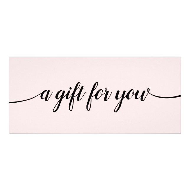 Rosa Script Calligraphy Salon SpGift-certifikat Reklamkort (Framsidan)