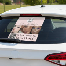 Rosa Script-Logotyp QR-kod FotoMakeup