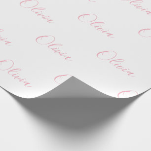 Rosa Script Namn Girly-Elegant Presentpapper