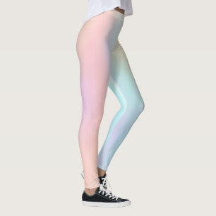Rosa Sea Grönt Pastel Ombre Leggings