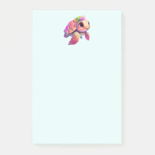 Rosa Sea Turtle Whimsical & Cute Post-it Block