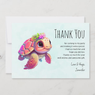 Rosa Sea Turtle Whimsical & Cute Tack Kort