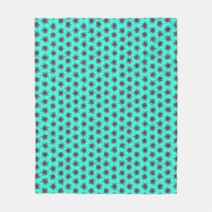 Rosa Sea Urchins Aquamarine Fleece Blanket