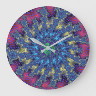 Rosa Seafoam Burst Stor Klocka