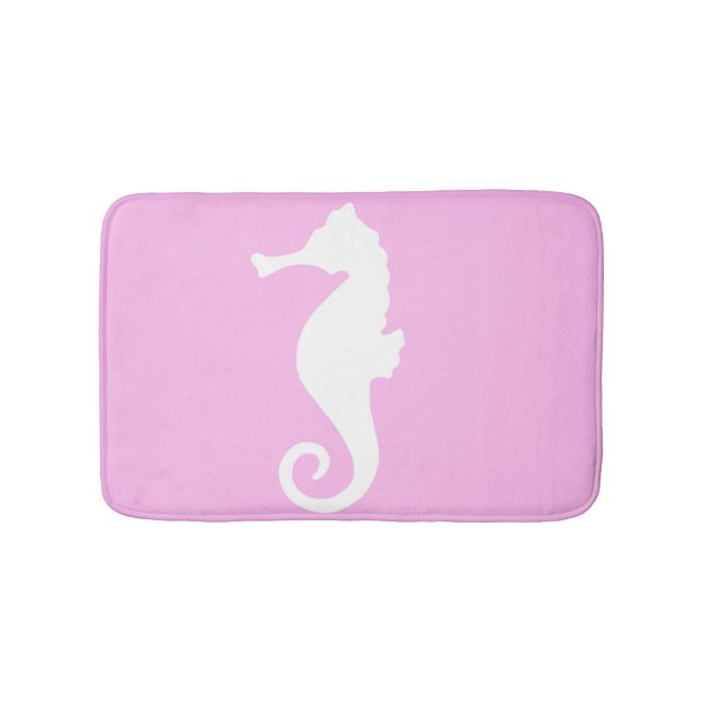 Rosa Seahorse Bathroom Mat Badrumsmatta (Framsidan)