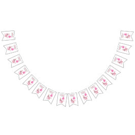 Rosa Seal 1:a födelsedag under havet Vimplar