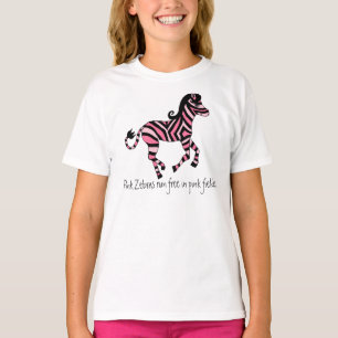 Rosa sebra t shirt