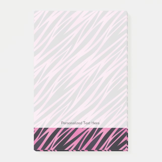 Rosa sebrarandbakgrund post-it block (Framsida)