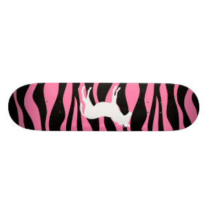 Rosa sebraSkateboard Skateboard Bräda 21,5 Cm