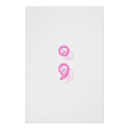 Rosa semikolon skuggaffisch perfect poster