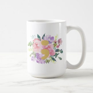 Rosa semikolonmugg kaffemugg