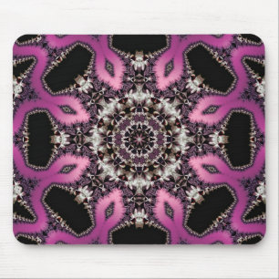 Rosa Serpent Fractal Mandala Mousepad Musmatta