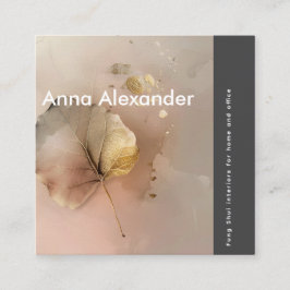 Rosa - servicedesign 3 fyrkantigt visitkort