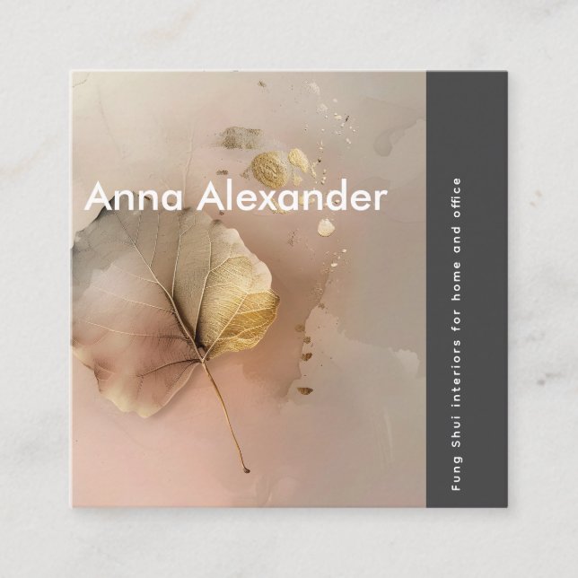 Rosa - servicedesign 3 fyrkantigt visitkort (Framsida)