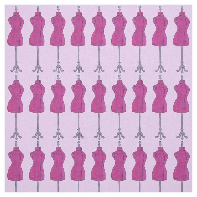 Rosa Sewing Dressform Mannequin Mode Design Tyg (Provkarta)