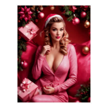 Rosa Sexy Jul Pinup Dam