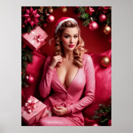 Rosa Sexy Jul Pinup Dam Poster