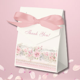 Rosa shabby chic blomster kristen baby shower presentaskar