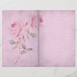 Rosa Shabby chic Ro Längst skrapbok Papper