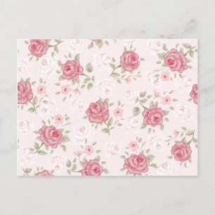 Rosa,shabby chic,vintage,blommigt,victorian,vitt vykort