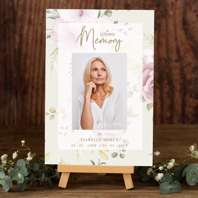 Rosa Shades Botanical Blommigt Traditional Photo R Poster (Skapare uppladdad)