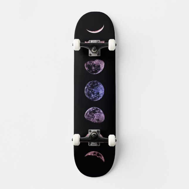 Rosa Shadow Måne Mini Skateboard Bräda 18,5 Cm (Framsida)