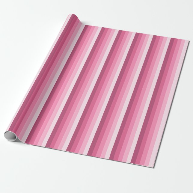 Rosa Shadow rand Presentpapper (Utrullad)