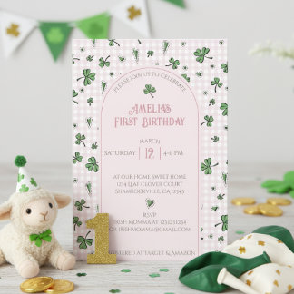 Rosa Shamrock First Birthday Photo Investigation Tack Kort