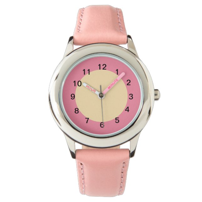 Rosa Sherbet och Peach Armbandsur (Framsida)