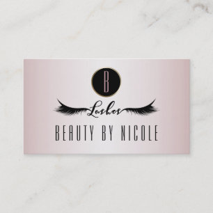 Rosa Shimmer Eyelash Customer Loyalty Card Lojalitetskort