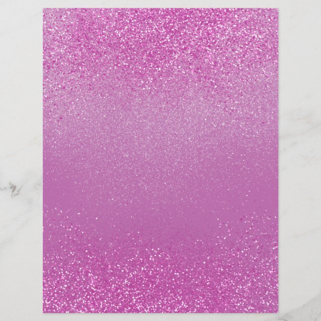 Rosa Shimmer Glitter Dust Skrapbook Papper (Framsida)
