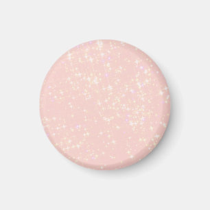 Rosa Shimmer - Lägg till text, Monogram efter beh Magnet