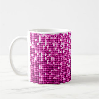 Rosa shimmer, silver, svarta sekvenser kaffemugg
