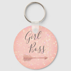 "Rosa Shimmery Girl Chef Nyckelring