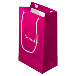 Rosa shiny faux metall eget namn