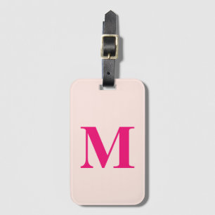 Rosa Shock rosa Monogram - ursprungligt anpassat Bagagebricka