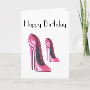 Rosa Shoes Birthday Card Kort