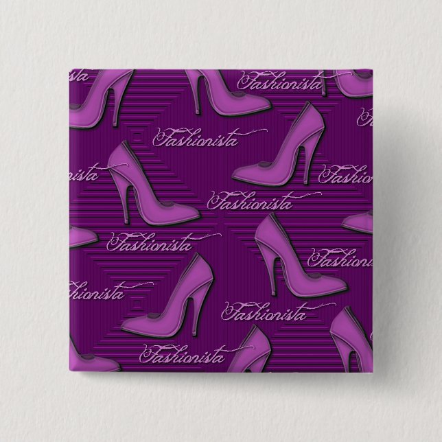 Rosa Shoes-Fashionista-Button Knapp (Framsida)