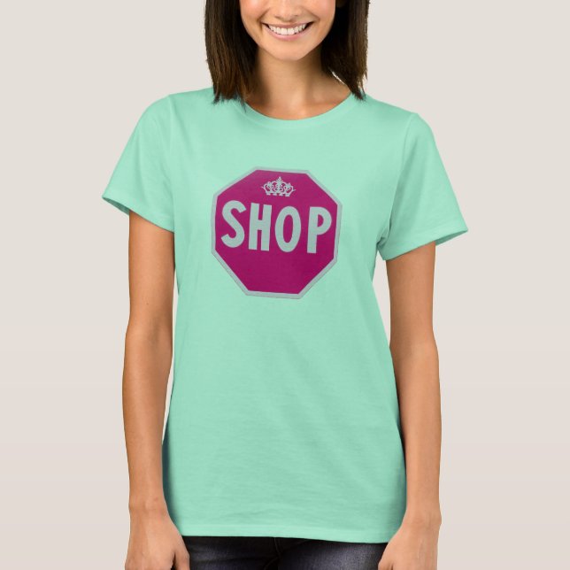 Rosa Shop Queen T Shirt (Framsida)