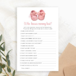 Rosa Shower Baby Shower som känner Mamma bäst