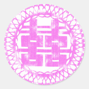 Rosa Shuan Xi Runt Klistermärke