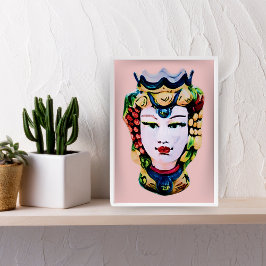  Rosa Sicilian Woman Moor Head Skriv ut Poster