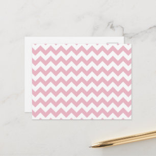 Rosa sicksack, Rosa chevron, Geometriskt mönster Vykort