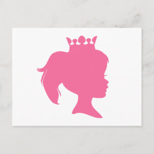 Rosa Silhouette Princess T-shirts och Gifts Vykort