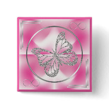 Rosa & Silver Butterfly och oändlighetstecken |